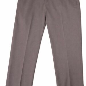 Haggar Iron Free Khakis Dark Gray Straight Fit 34x30 Premium Flex